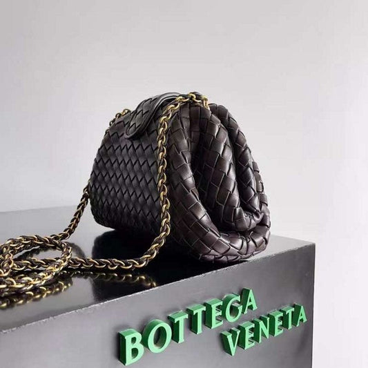 Bottega Veneta Lauren 1980 Teen Chain Bag in Intrecciato Leather BGDC0013