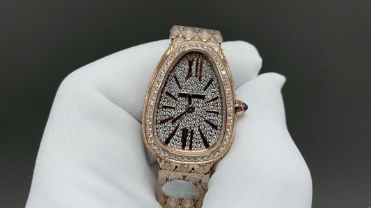 Bvlgari Snake Shadow White Shell Wrist Watch WTJN25022