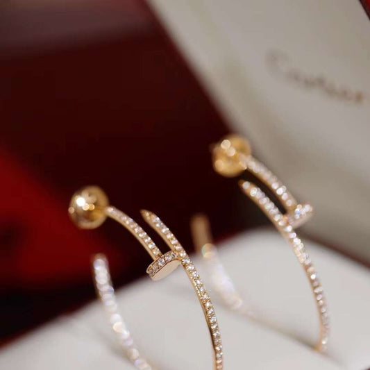 Cartier Juste un Clou Nail Diamond Earrings JWLH0153