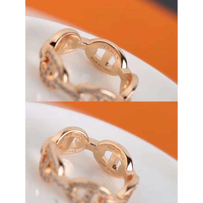 Hermes Farandole Pig Nose Classic Ring JWLH0039