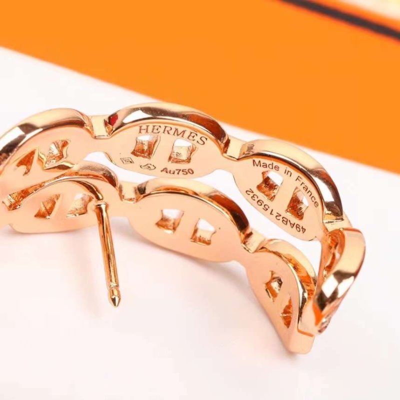 Hermes Farandole Pig Nose Diamond Earrings JWLH0012