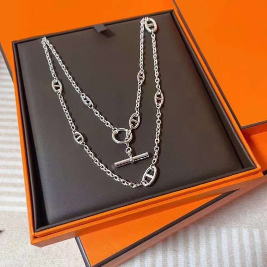 Hermes Farandole Pig Nose Long Necklace JWLH0029