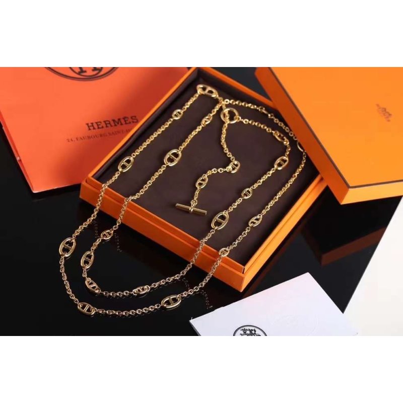 Hermes Farandole Pig Nose Long Necklace JWLH0033