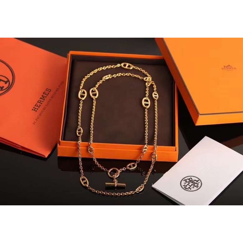 Hermes Farandole Pig Nose Long Necklace JWLH0034