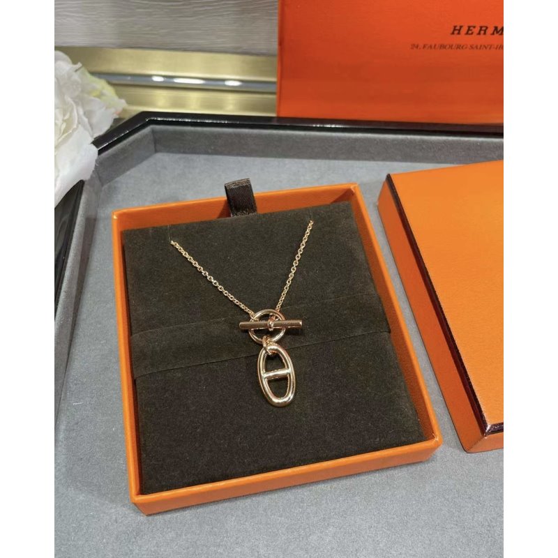 Hermes Farandole Pig Nose Necklace JWLH0043