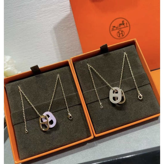 Hermes Farandole Pig Nose Necklace JWLH0045