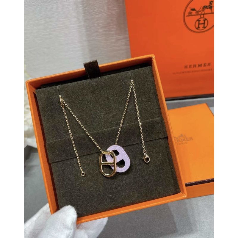 Hermes Farandole Pig Nose Necklace JWLH0045