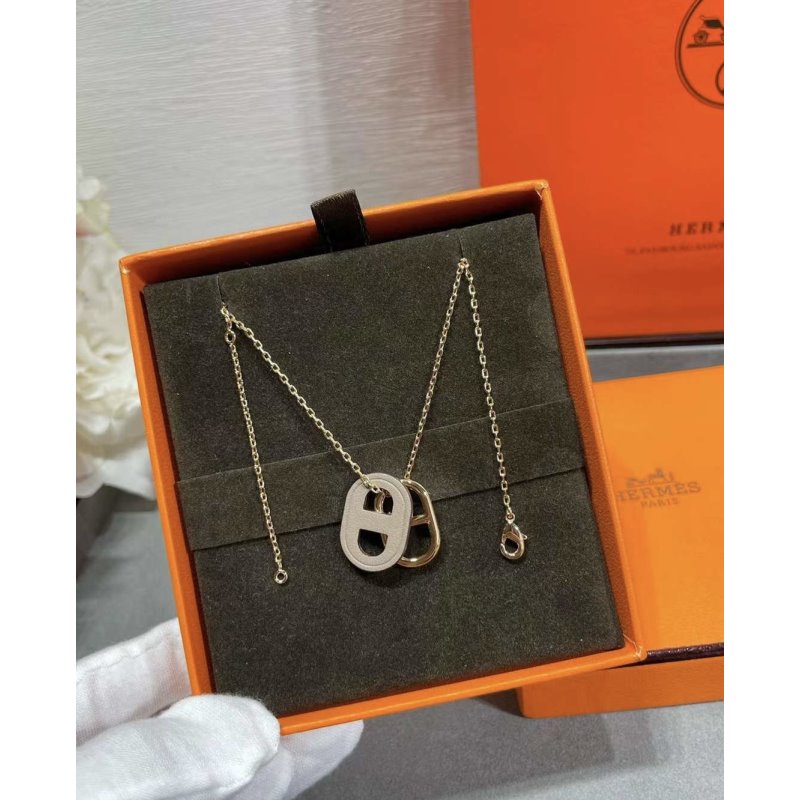 Hermes Farandole Pig Nose Necklace JWLH0045