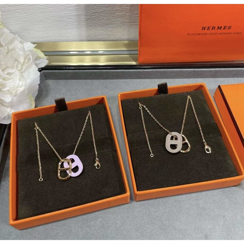 Hermes Farandole Pig Nose Necklace JWLH0045
