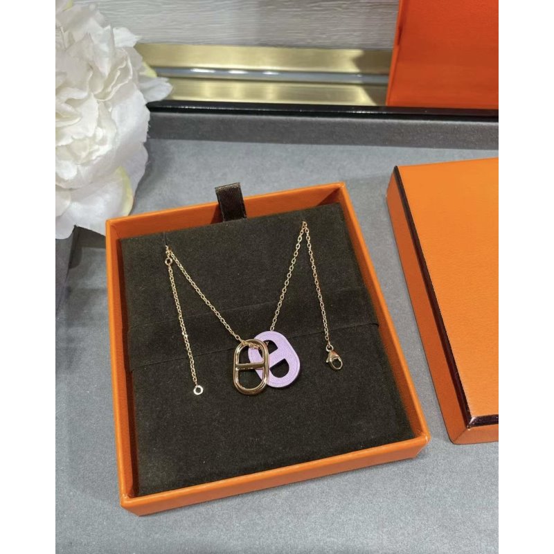 Hermes Farandole Pig Nose Necklace JWLH0045