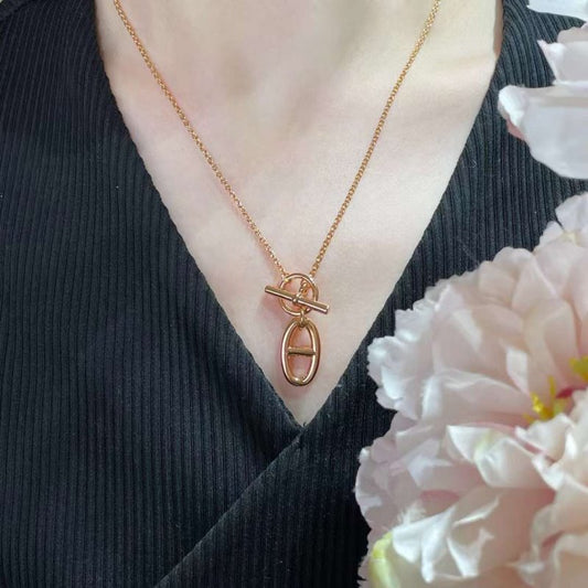 Hermes Farandole Pig Nose Necklace JWLH0052