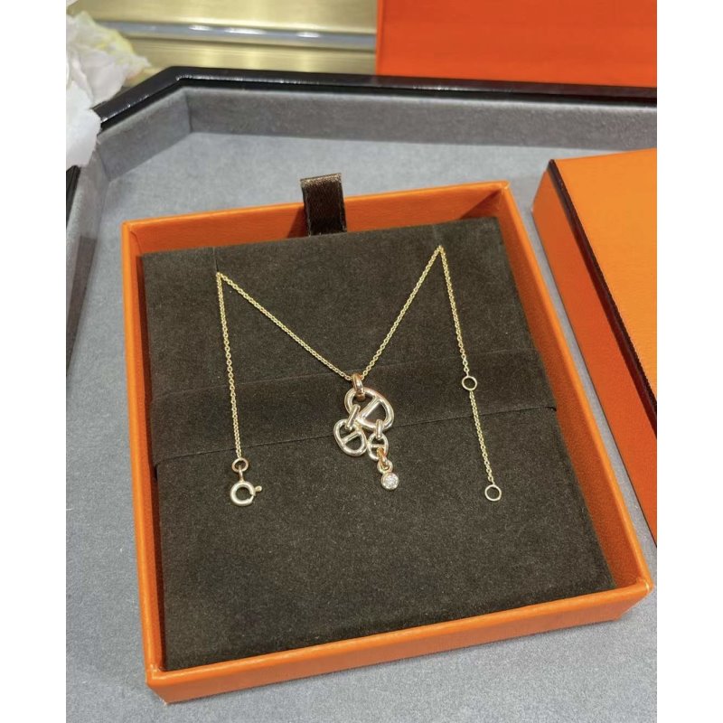 Hermes Farandole Pig Nose Necklace JWLH0053