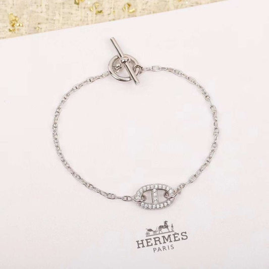 Hermes Pig nose Diamond Bracelet JWLH0104