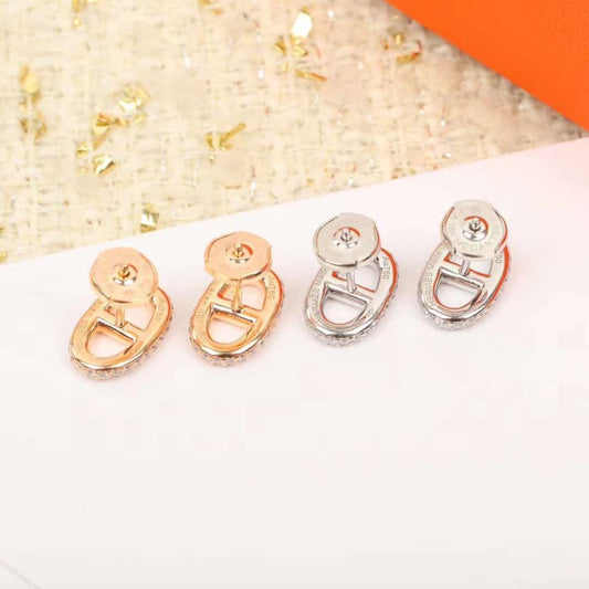 Hermes Pig nose Diamond Earrings JWLH0119