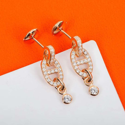 Hermes Pig nose Diamond Earrings JWLH0133