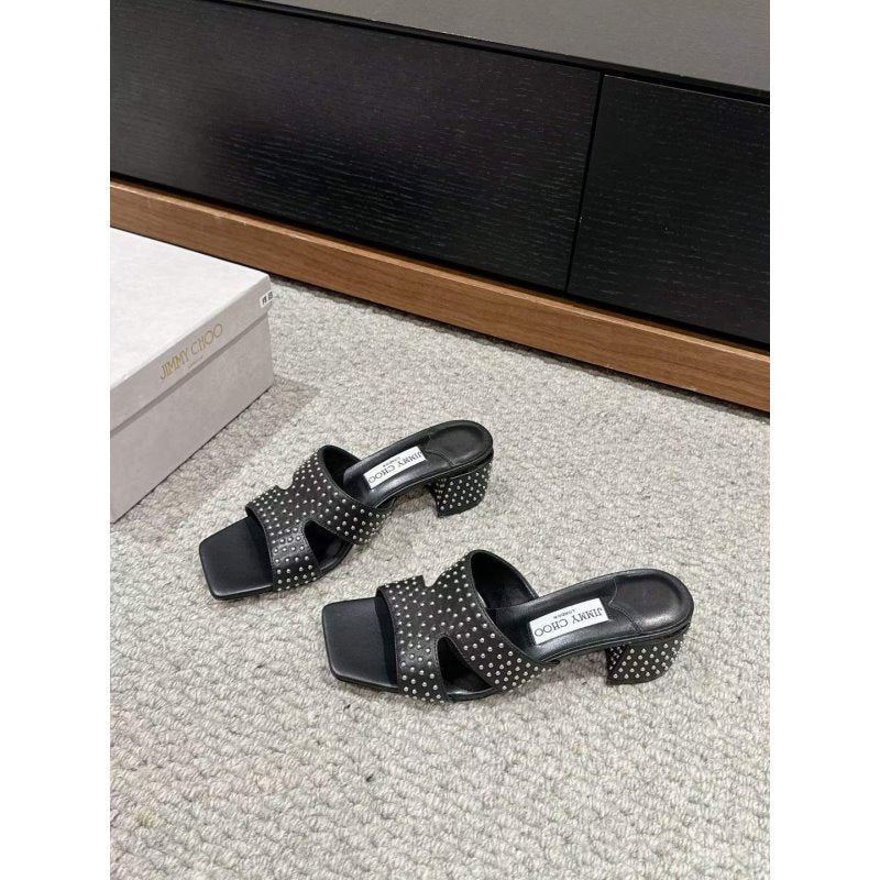 Jimmy Choo Square Head Slippers SH011115