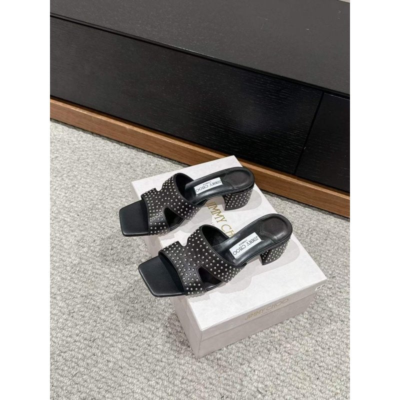 Jimmy Choo Square Head Slippers SH011115