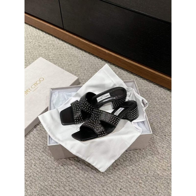 Jimmy Choo Square Head Slippers SH011115
