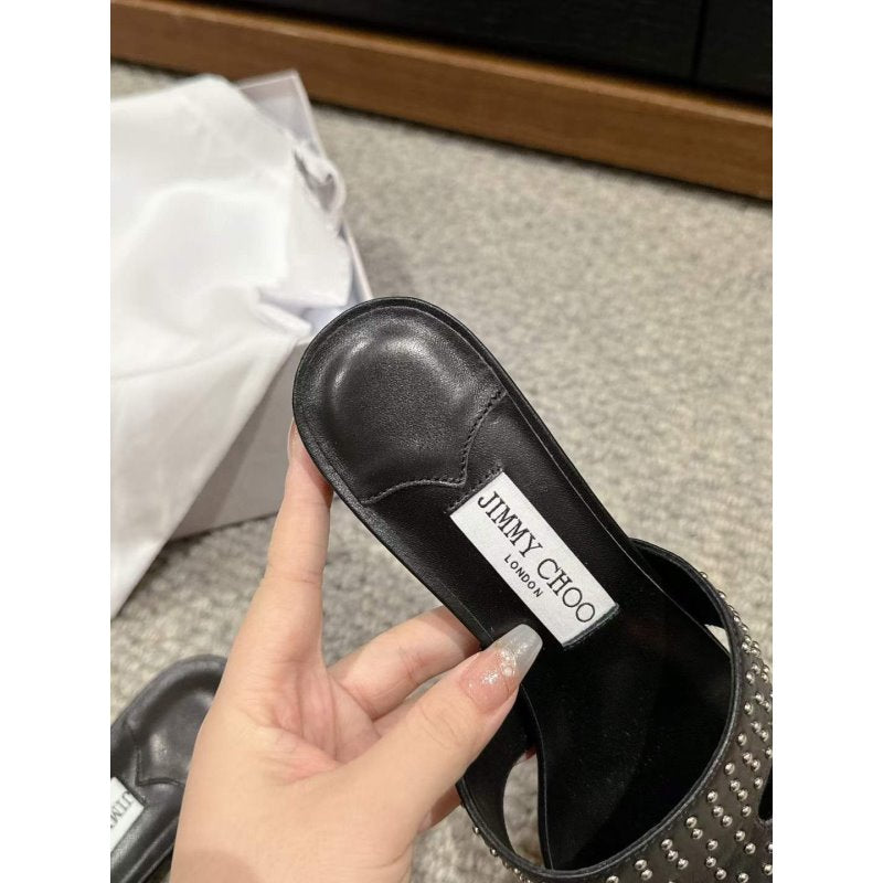 Jimmy Choo Square Head Slippers SH011115
