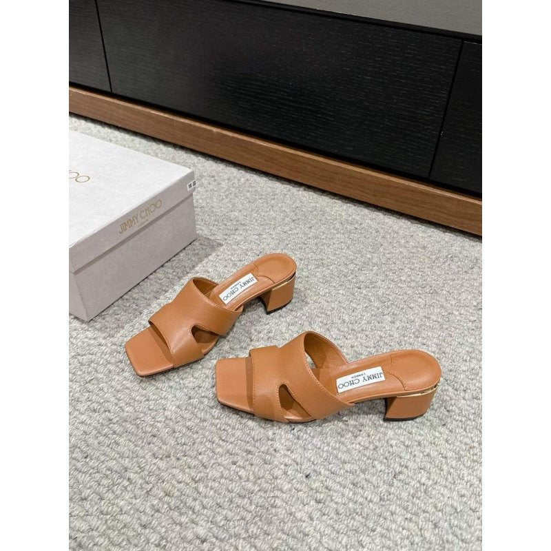 Jimmy Choo Square Head Slippers SH011117