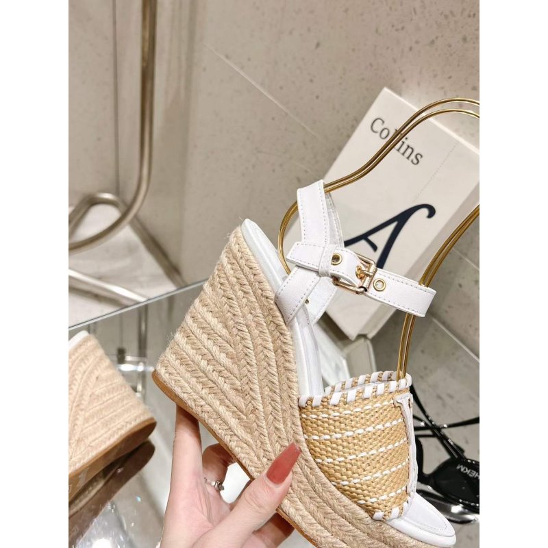 Louis Viutton Woven Wedge Sandals SH010449