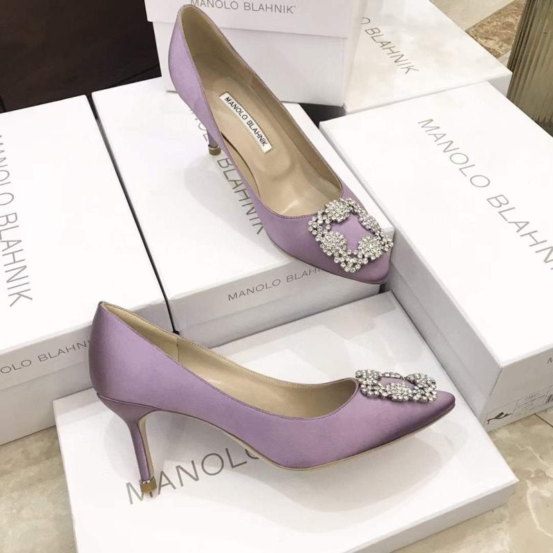 Manolo Blahnik Diamond Buckle Shoes SH010493