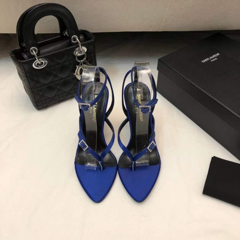 Saint Laurent Square Toe High Heeled Sandals SHS05268