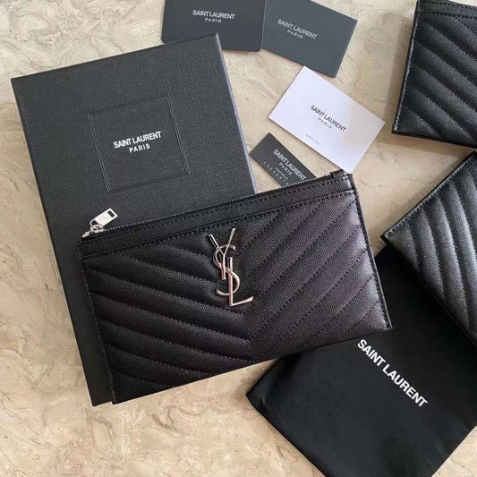 Saint Laurent Caviar Clutch Wallet WB001347