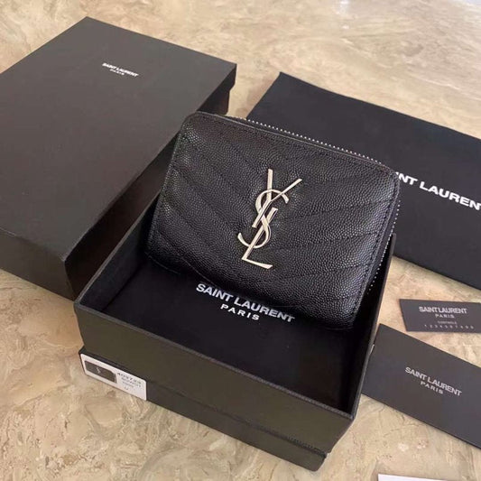 Saint Laurent Caviar Zipper Wallet WB001344