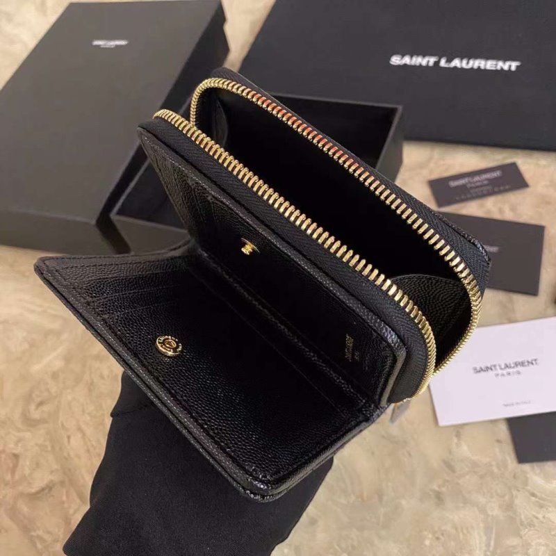 Saint Laurent Caviar Zipper Wallet WB001345