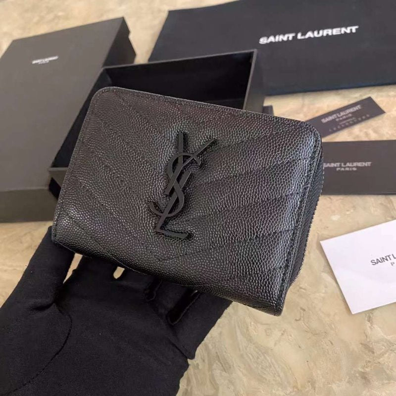 Saint Laurent Caviar Zipper Wallet WB001346