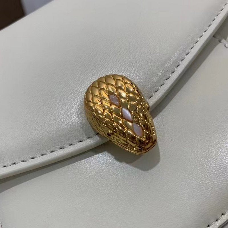 Bvlgari White Serpenti Forever Shoulder Bag BVGR00331