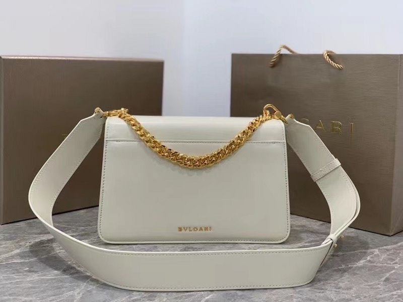 Bvlgari White Serpenti Forever Shoulder Bag BVGR00332