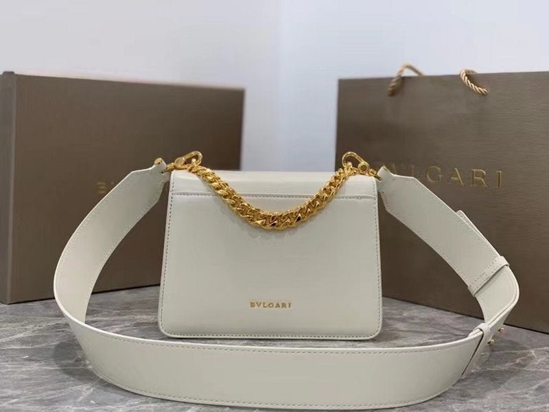 Bvlgari White Serpenti Forever Shoulder Bag BVGR00333