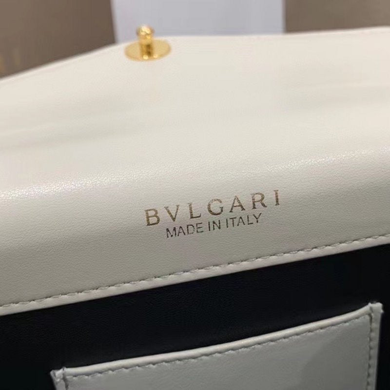 Bvlgari White Serpenti Forever Shoulder Bag  BVGR00333