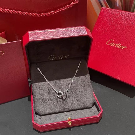 Cartier Double Ring Mini Necklace JWL00803