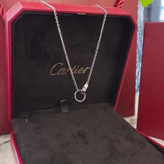 Cartier Love Double Ring Necklace  JWL00631