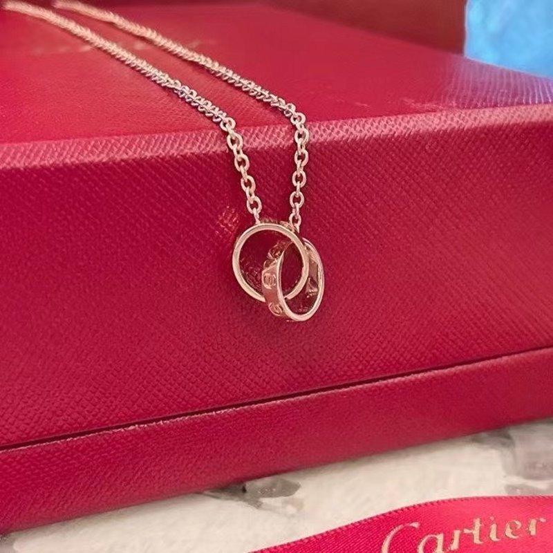 Cartier Love Double Ring Necklace  JWL00632