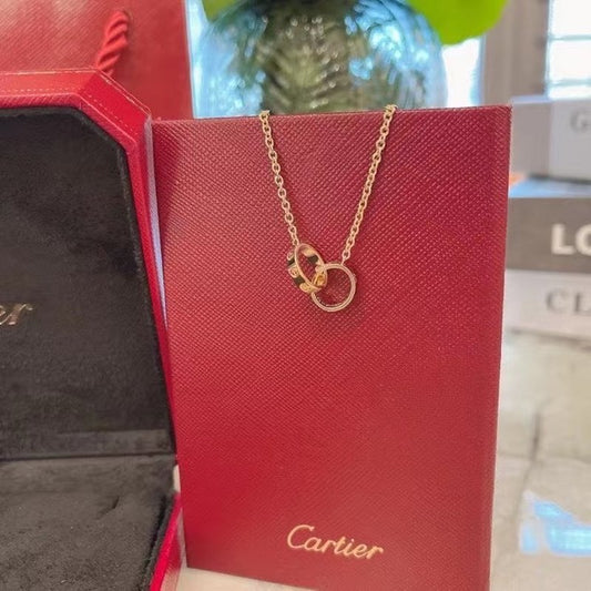 Cartier Love Double Ring Necklace  JWL00633