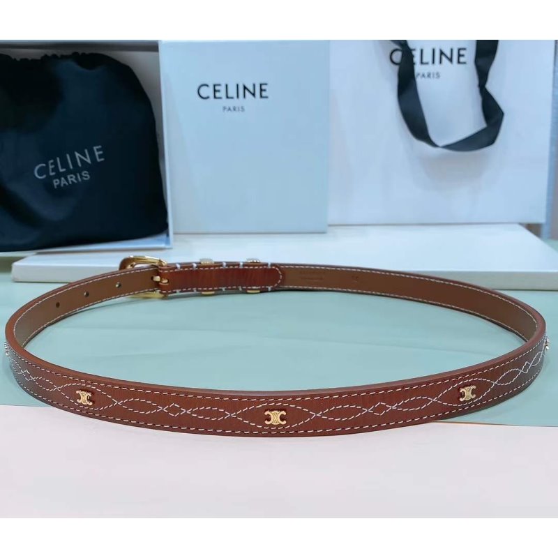 Celine Round Buckle Leather Belt WB001131