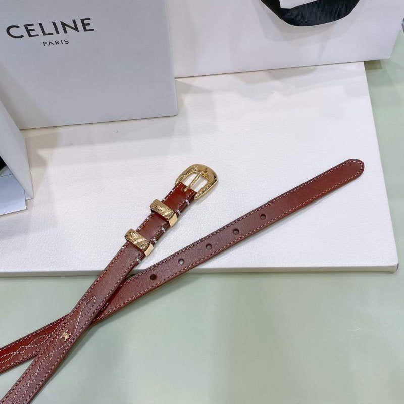 Celine Round Buckle Leather Belt WB001131