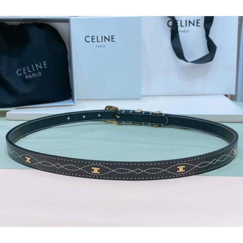 Celine Round Buckle Leather Belt WB001132