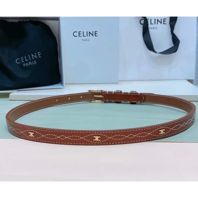Celine Round Buckle Leather Belt WB001133