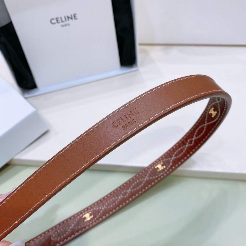 Celine Round Buckle Leather Belt WB001133