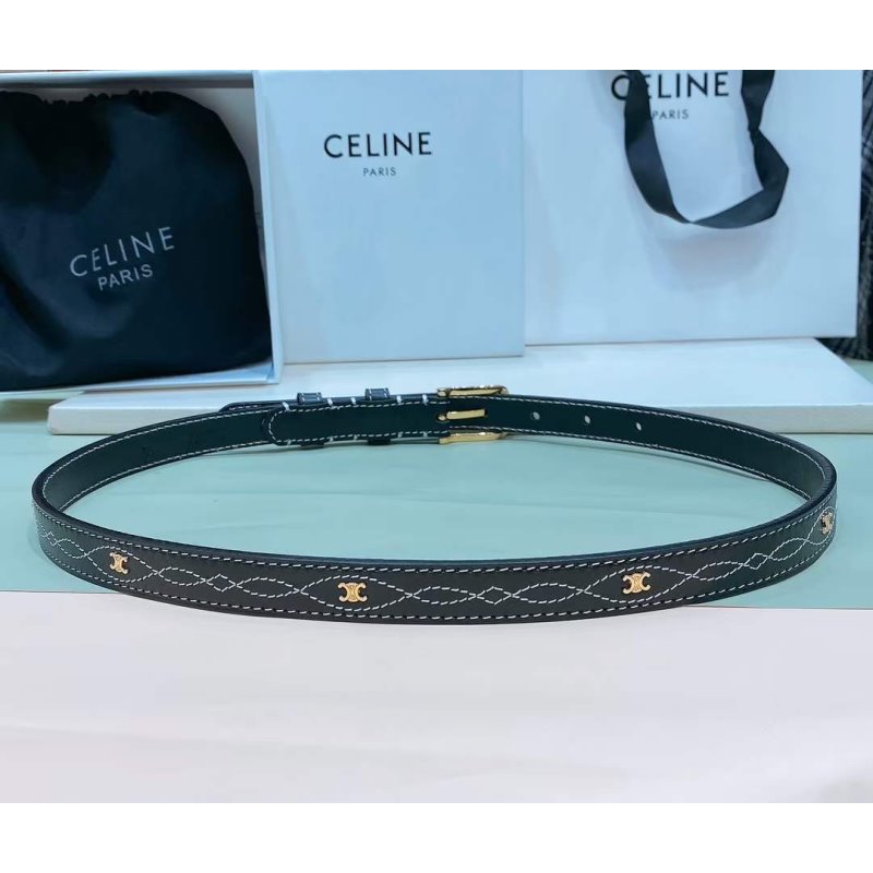 Celine Round Buckle Leather Belt WB001134