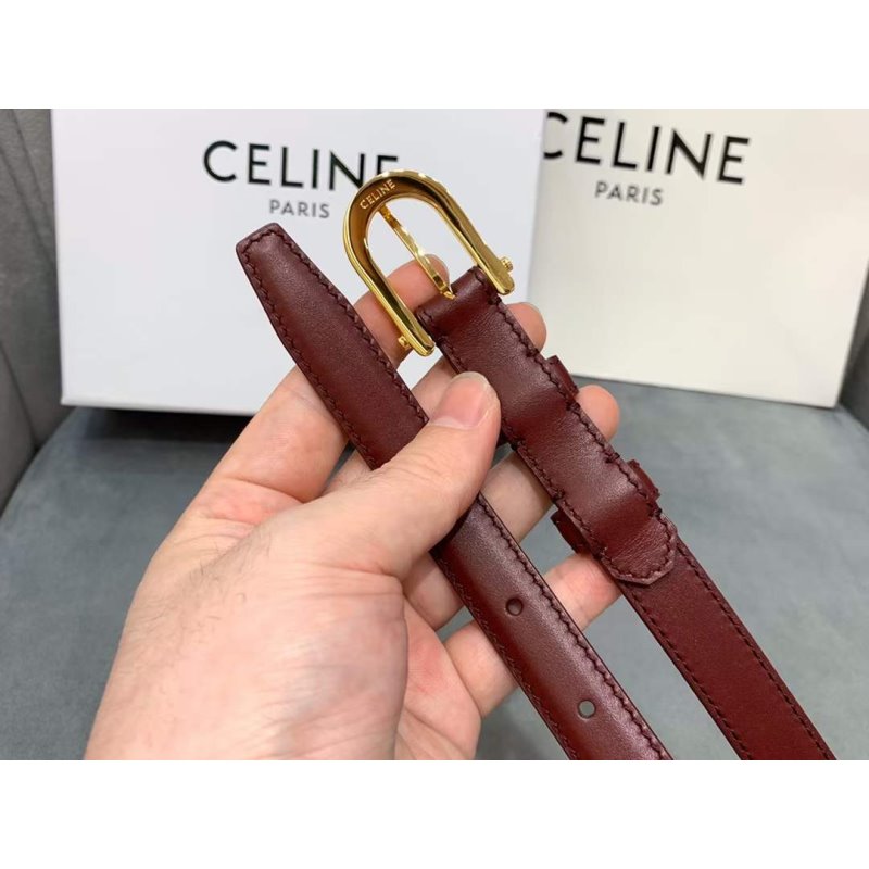 Celine Round Buckle Leather Belt WB001146