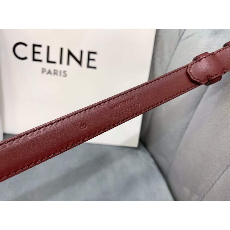 Celine Round Buckle Leather Belt WB001146