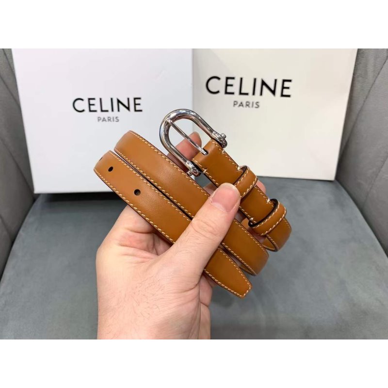 Celine Round Buckle Leather Belt WB001152