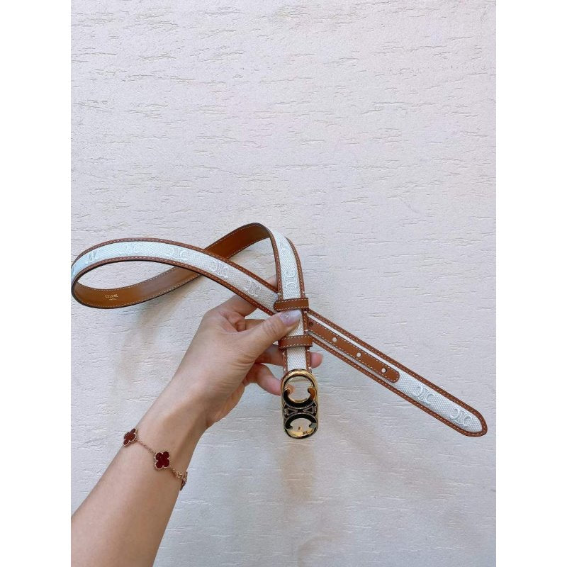 Celine Triomphe Cow Leather Belt WB001125