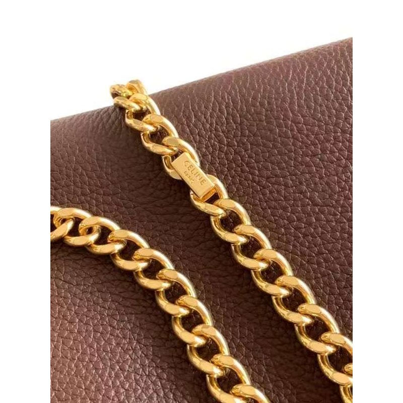 Celine Triomphe Leather Chain Bag BGMP1931